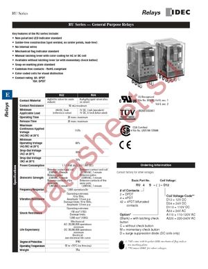 RU2S-C-D110 datasheet  